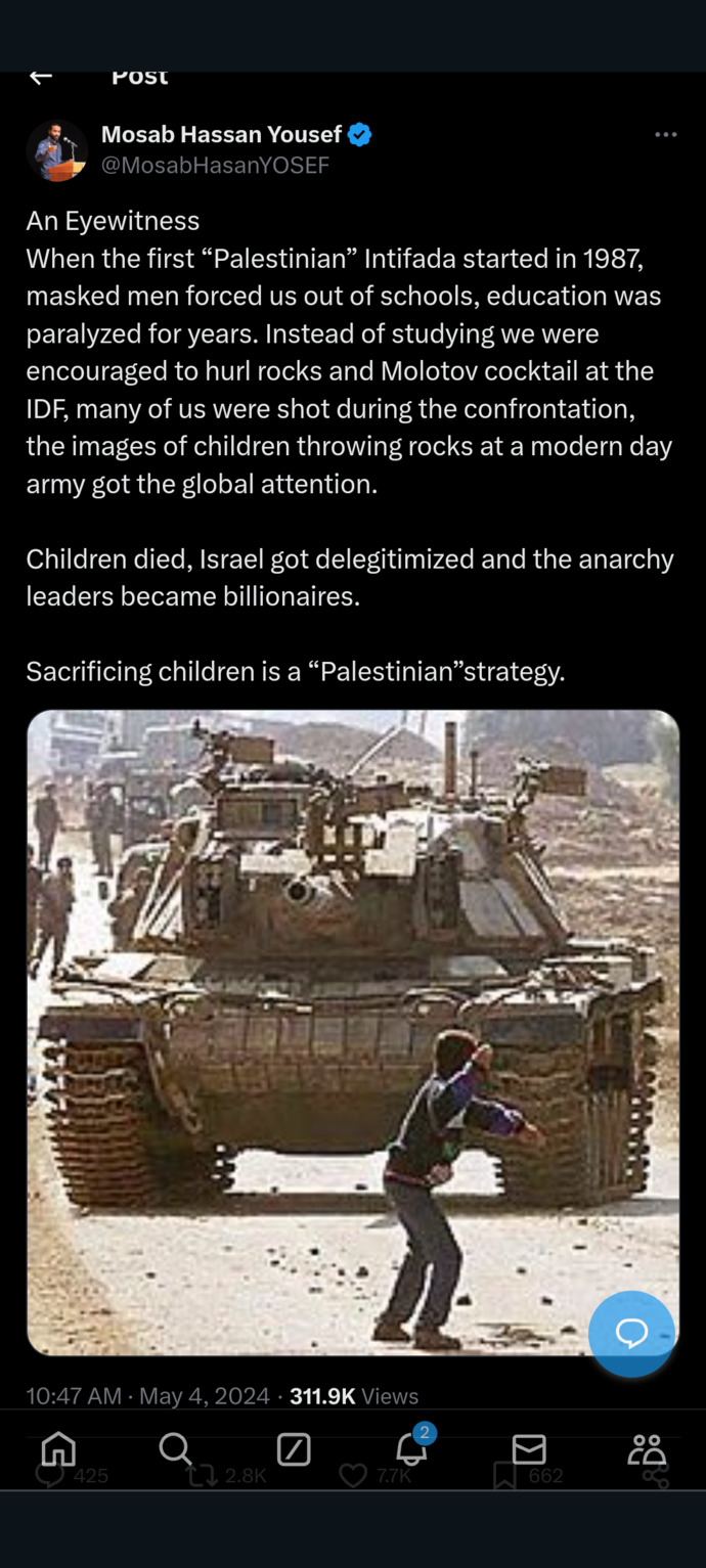 Did you these facts about Hamas/Palestine courtesy of the son of a founder of Hamas?