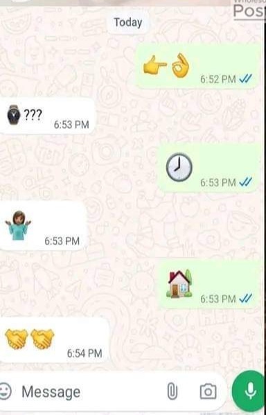 Can you guess what they are saying to eachother?