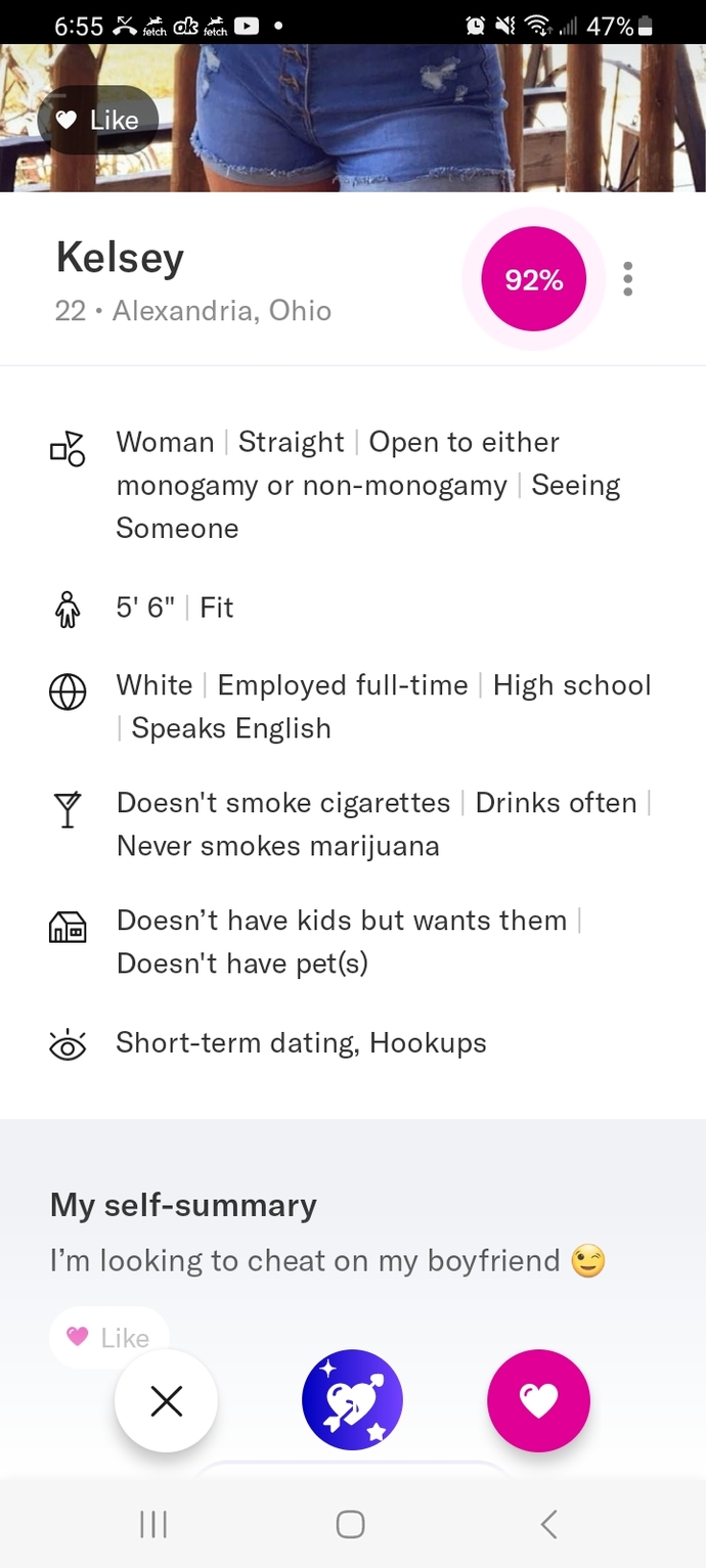 Why do some women now go on dating sites to help them cheat on their boyfriend with?