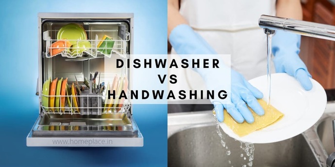 Do you hand wash your dirty dishes or do you put them in a dishwasher?