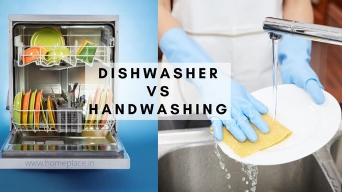 Do you hand wash your dirty dishes or do you put them in a dishwasher?