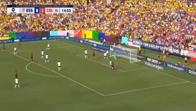Is the USAs humiliating defeat to Colombia, the result of decking their players and stadium out with pride colors?
