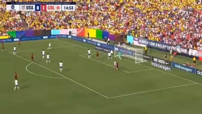 Is the USA's humiliating defeat to Colombia, the result of decking their players and stadium out with pride colors?