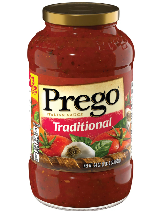 Hand him a jar of sauce.