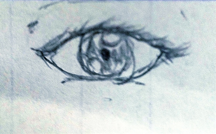I can draw an eye, thats it and its not even good
