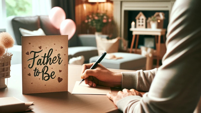 Is writing a father to be card message for Father's Day sweet for a friend?