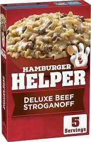 Would you eat hamburger helper deluxe beef stroganoff with half block of Philadelphia cream cheese?