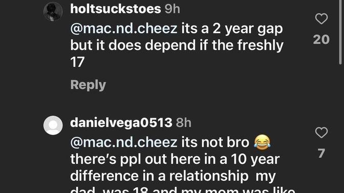 19 and 17 dating is weird now?