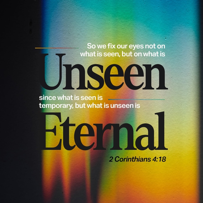Why is it what is visible is temporary and what is invisible lasts forever?
