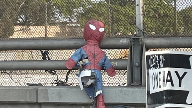 What do you think happened to Spiderman in this pic here?