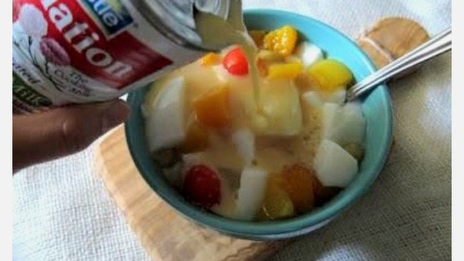 Tinned fruit and condensed milk. Yah or nah?