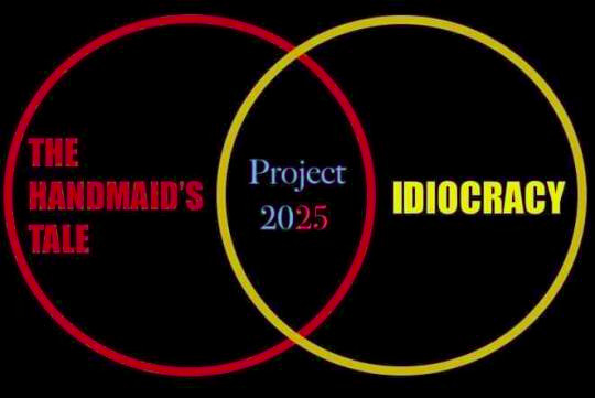 Project 2025: the intersection of Idiocracy and the Handmaid's Tale.
