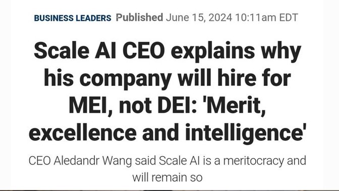 Which Do You Support More Regarding Hiring Policy? Diversity, Equity, & Inclusion? Or Merit, Excellence, & Intelligence?