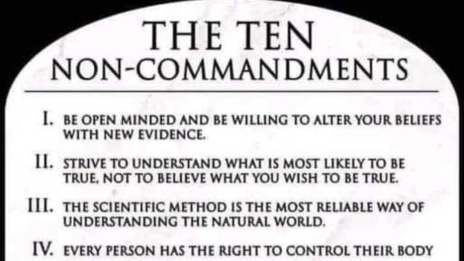 What are your ten non-commandments?
