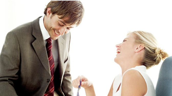 Would a manager at work flirt with an employee below them innocently or just for fun?