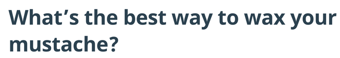 With Wax?