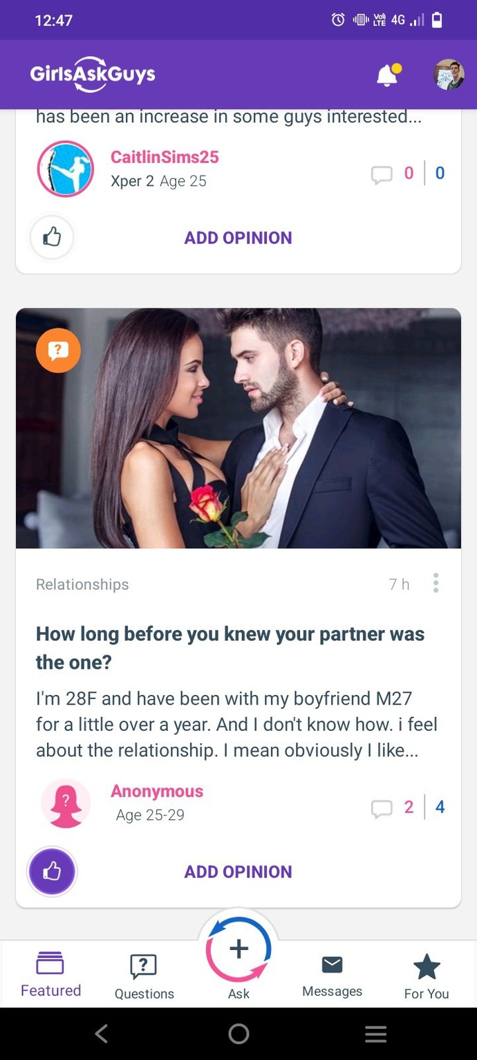 How long before you knew your partner was the one?