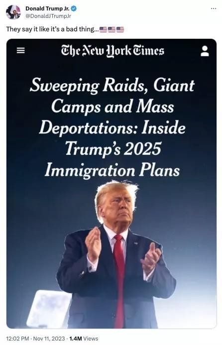 This wknd Trump proposed a migrant UFC league. Is this proof of sadism? Sociopathy? Is it Presidential? Has media failed if 1st time hearing it?