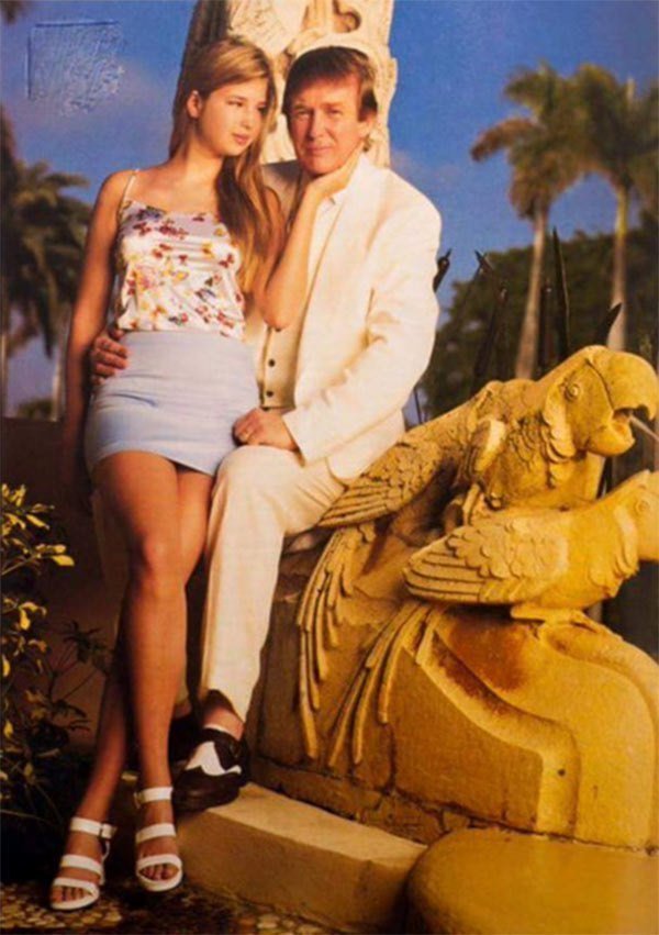 One of Trumps somewhat creepy photos with his then-underage daughter Ivanka