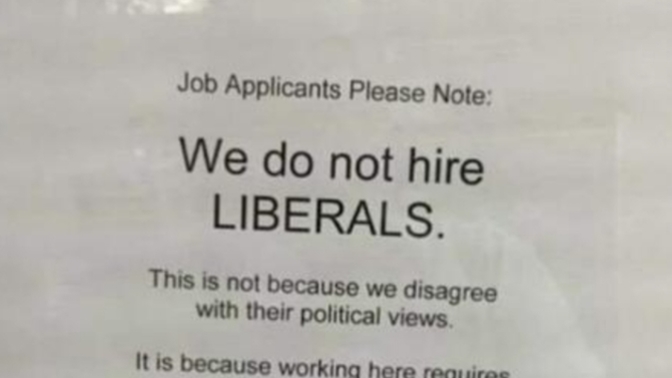 Would you apply for a job at the place with this sign?
