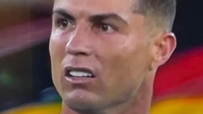 Have you seen Ronaldo’s face while playing against Georgia?