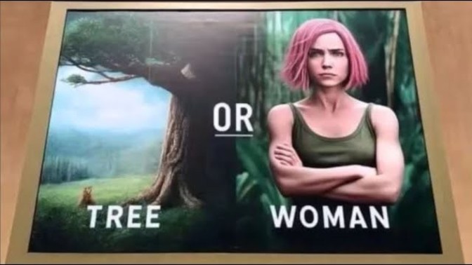 Fellas, Woman or Tree?