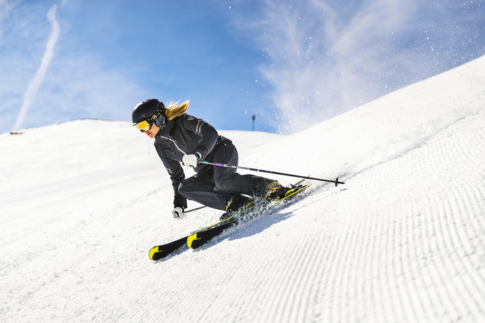 Snow = frozen water that you can ski on! :D