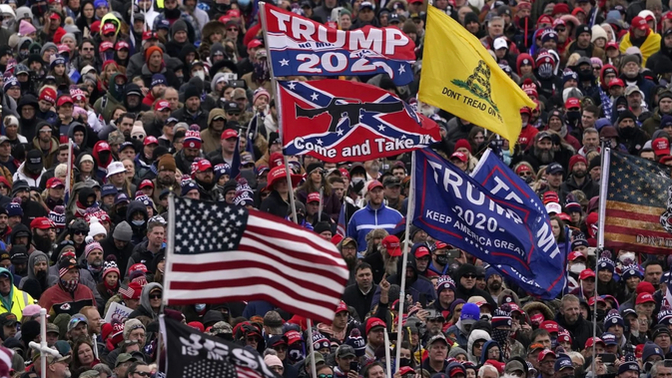 Why do Nazi and Confederate flags show up together?