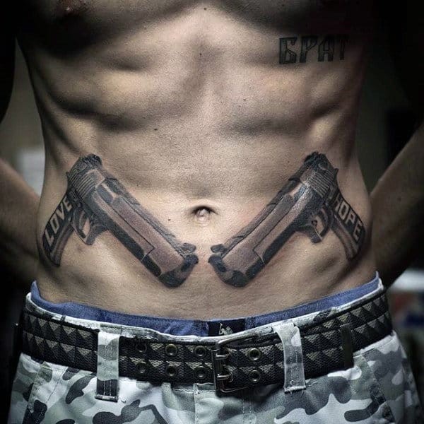 Are male v-line tattoos tramp stamps for men?