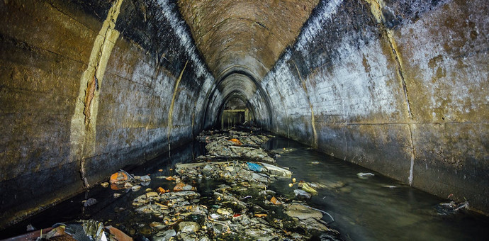 What would you choose to do, slide down the sewer or get shot to death?