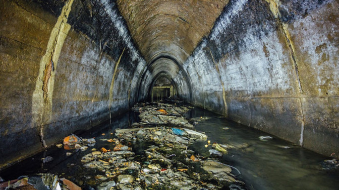 What would you choose to do, slide down the sewer or get shot to death?