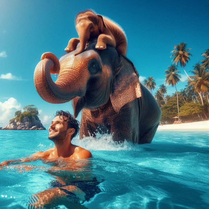 Would you go swimming with an elephant?