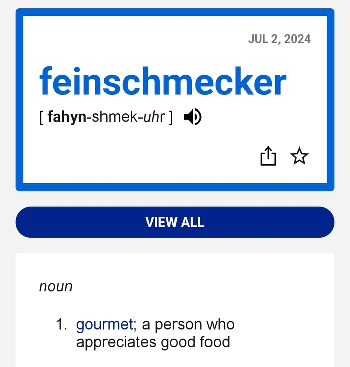 Are you a feinschmecker?