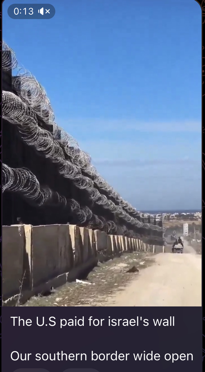 Did you know usa paid for the wall in Israel?