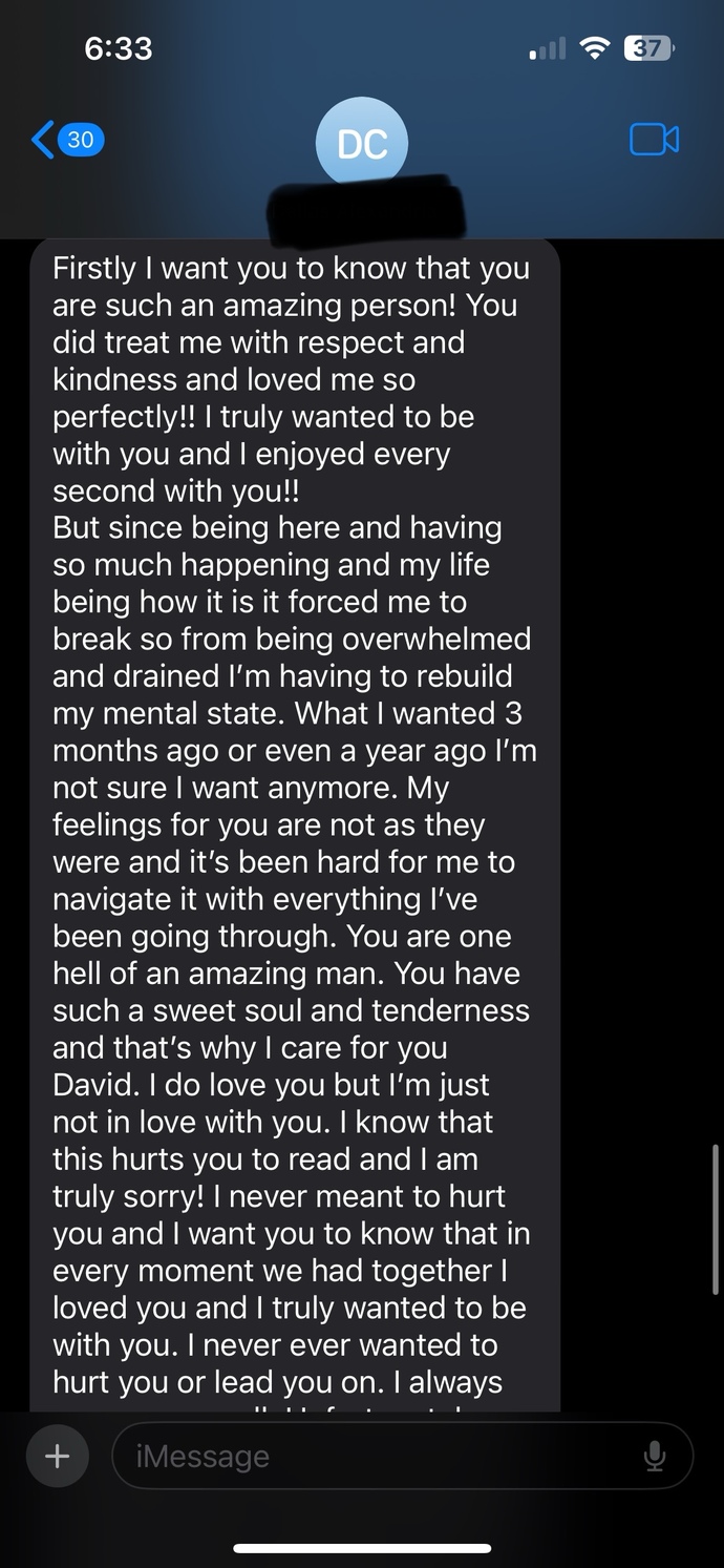 Me male 27 her female 34. is it over? or can her depression make her feel this way?