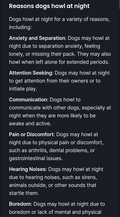 When a dog howls do you worry you're the one who's going to die?