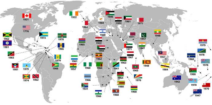 Did YOU know that for every 6 days a country in the world celebrates its independence from Britain?