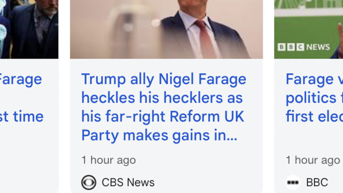 Are British people happy that Nigel Farage is in Parliament after his 8th election attempt?