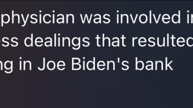 How corrupt is Biden? did you know even his physician is involved?