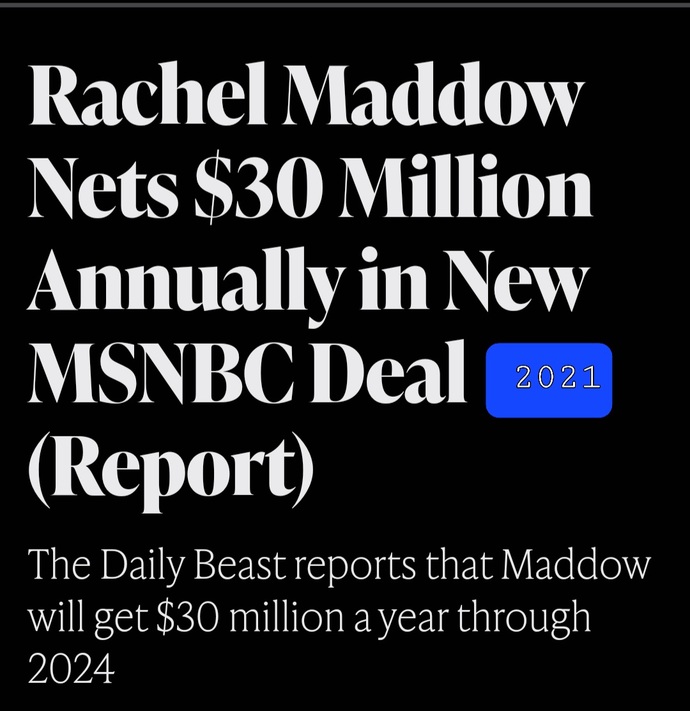 1, Why is msnbc so low? 2, why is she getting crazy money? 3, did she give a chunk to those victims, who she got rich off them?