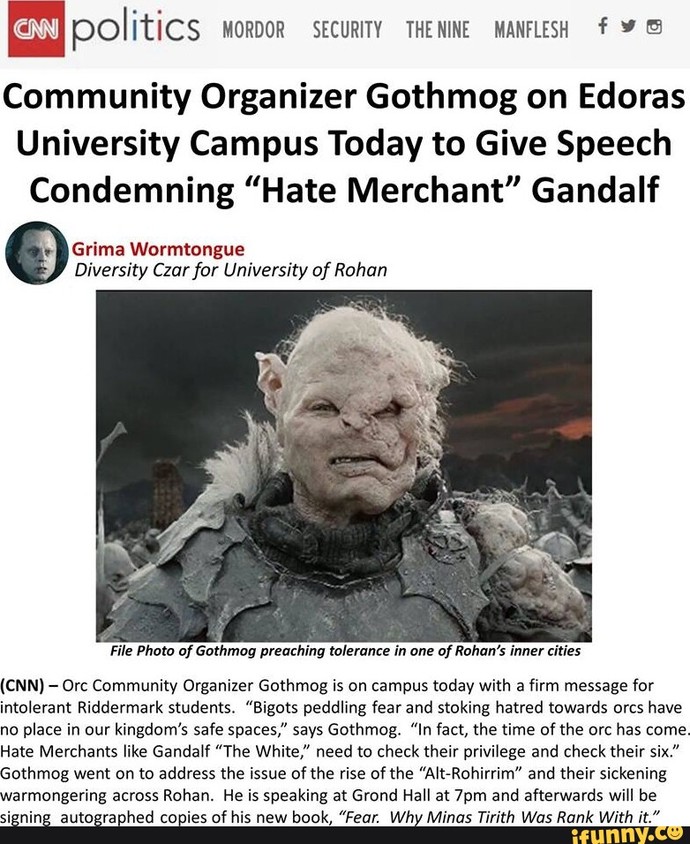 Should Lord of the Rings be banned due to how popular it is with Racists & its White Supremacy themes?