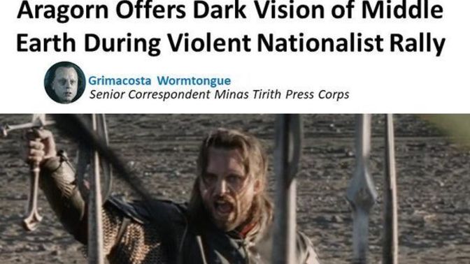 Should Lord of the Rings be banned due to how popular it is with Racists & its White Supremacy themes?