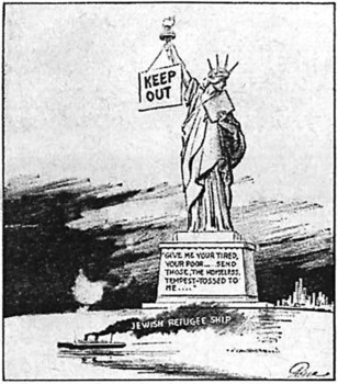 Are you aware the US congress consistently turned down efforts to allow more refugees from German occupied Europe in the 1930s?