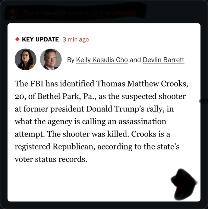 Bets: Was the Trump shooter lefty or right wing or just crazy?