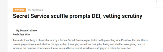 Am I the only one who thinks that women should not be in Secret Service?