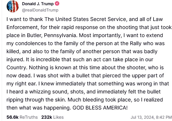 If you were Shot more blood would come out, two, how you have the energy to raise your fist and third, he was a REGISTERED REPUBLICAN?