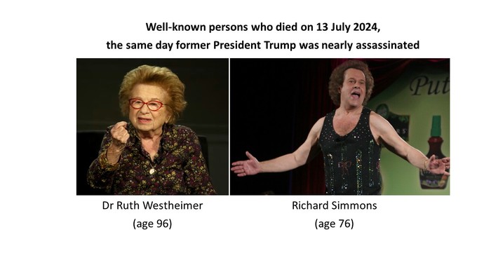 Did you know of two well-known deaths on 13 July 2024?