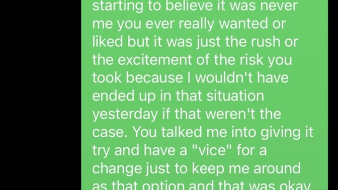 Do these messages come off as desperate or more like closure/acceptance?