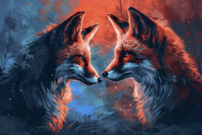 These two foxes are cute :)