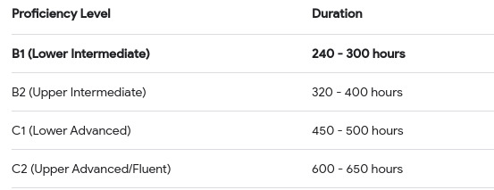 How long it takes to learn a language?